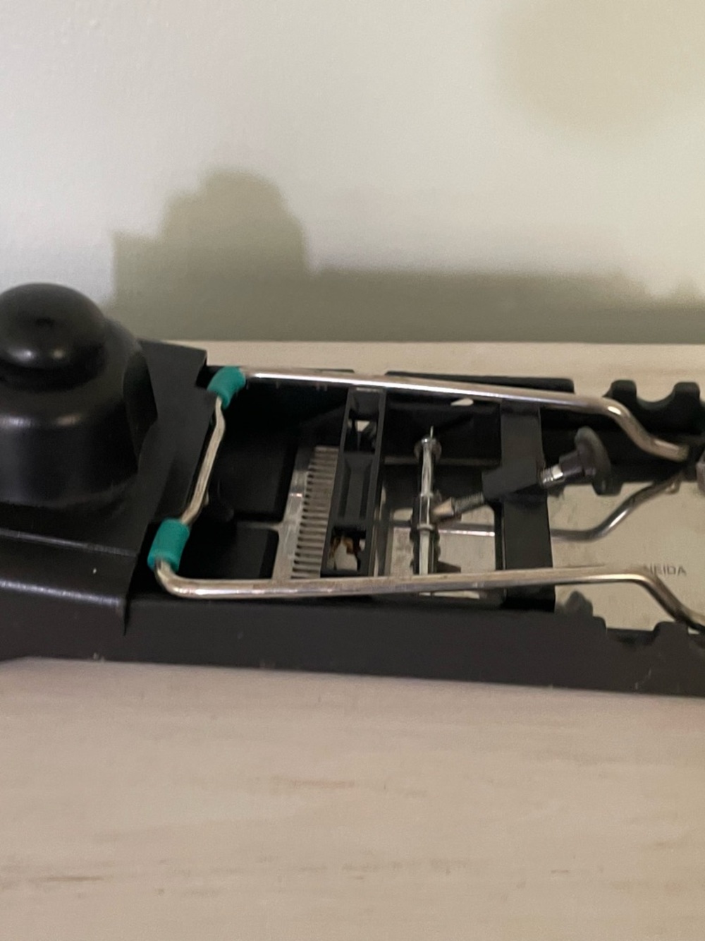 Black and Teal Stainless Steel Vegetable Slicer - Kitchen Tool